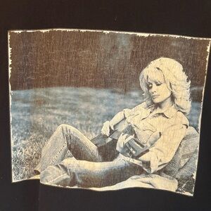 Dolly Parton Graphic Band Tee with Guitar Print